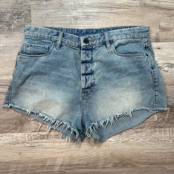 BLANKNYC Denim Cutoff Shorts Light Wash Raw Hem High Rise 29 - Picture 1 of 5